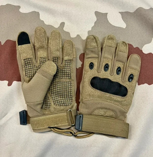 10 x Tactical Hard Knuckle Gloves - Tan