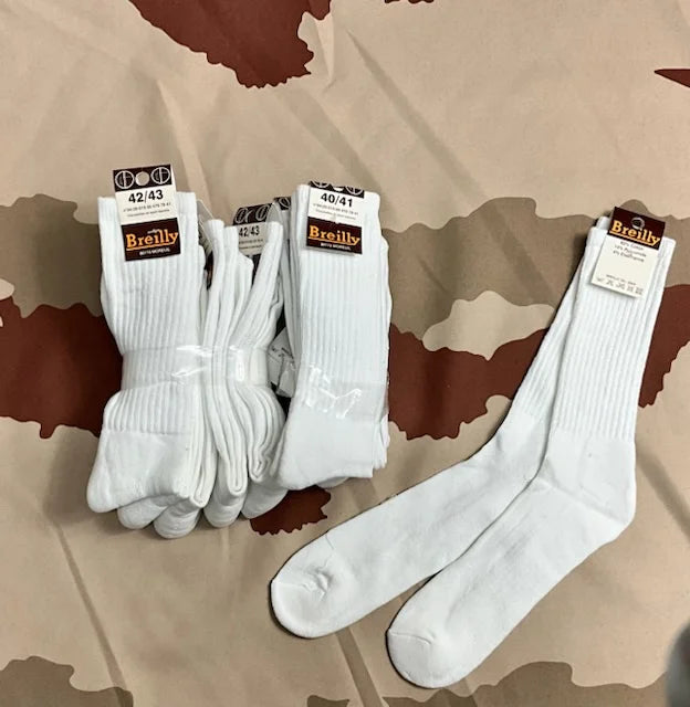 20 x Pairs French Army White Socks