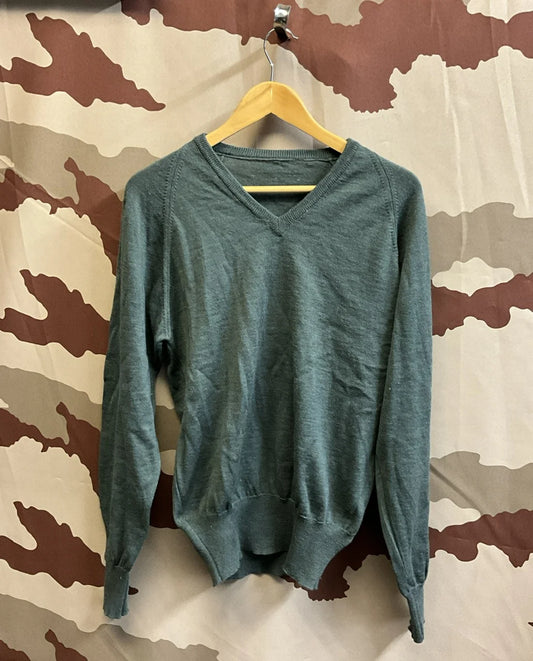 10 X Italian Army Wool V Neck Jumper