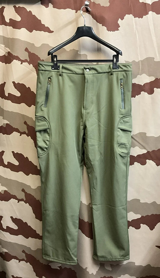 5 X OD Green Softshell Showerproof Fleece Lined Trousers
