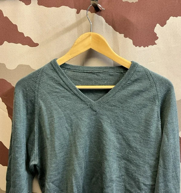 10 X Italian Army Wool V Neck Jumper