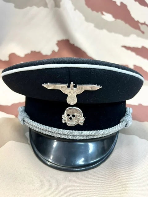 5 x Reproduction German SS Peak Cap Black