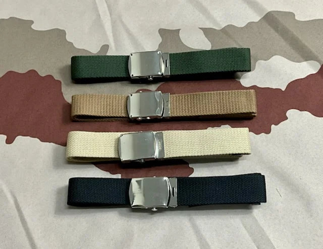 20 x Canvas Belts With Silver Buckle