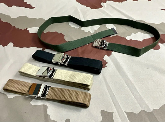 20 x Canvas Belts With Silver Buckle